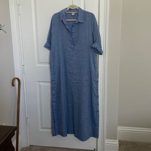 Chicos chambray denim long dress